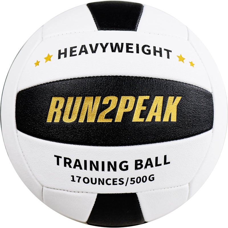 RUN2PEAK Setter Training Volleyball Official Size 5 Volleyballs Heavy Weight Ball PU Practice Volley Balls for Indoor Rebounder Equipment Setters Weighted Volleyball Setting Trainer - Image 1